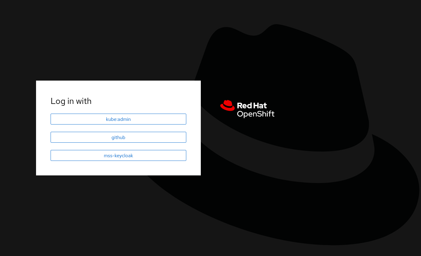 Screenshot of OpenShift Console login page