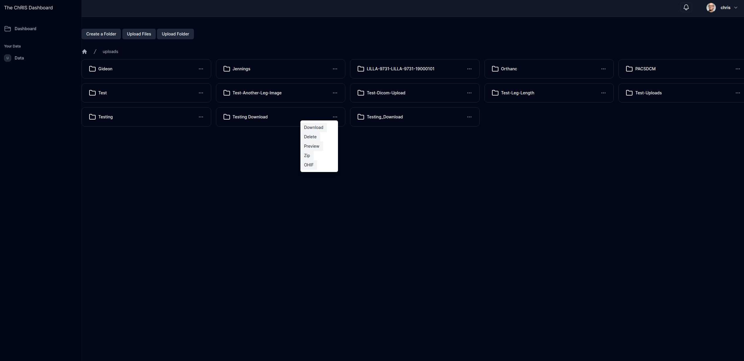 Screenshot of the Custom UI