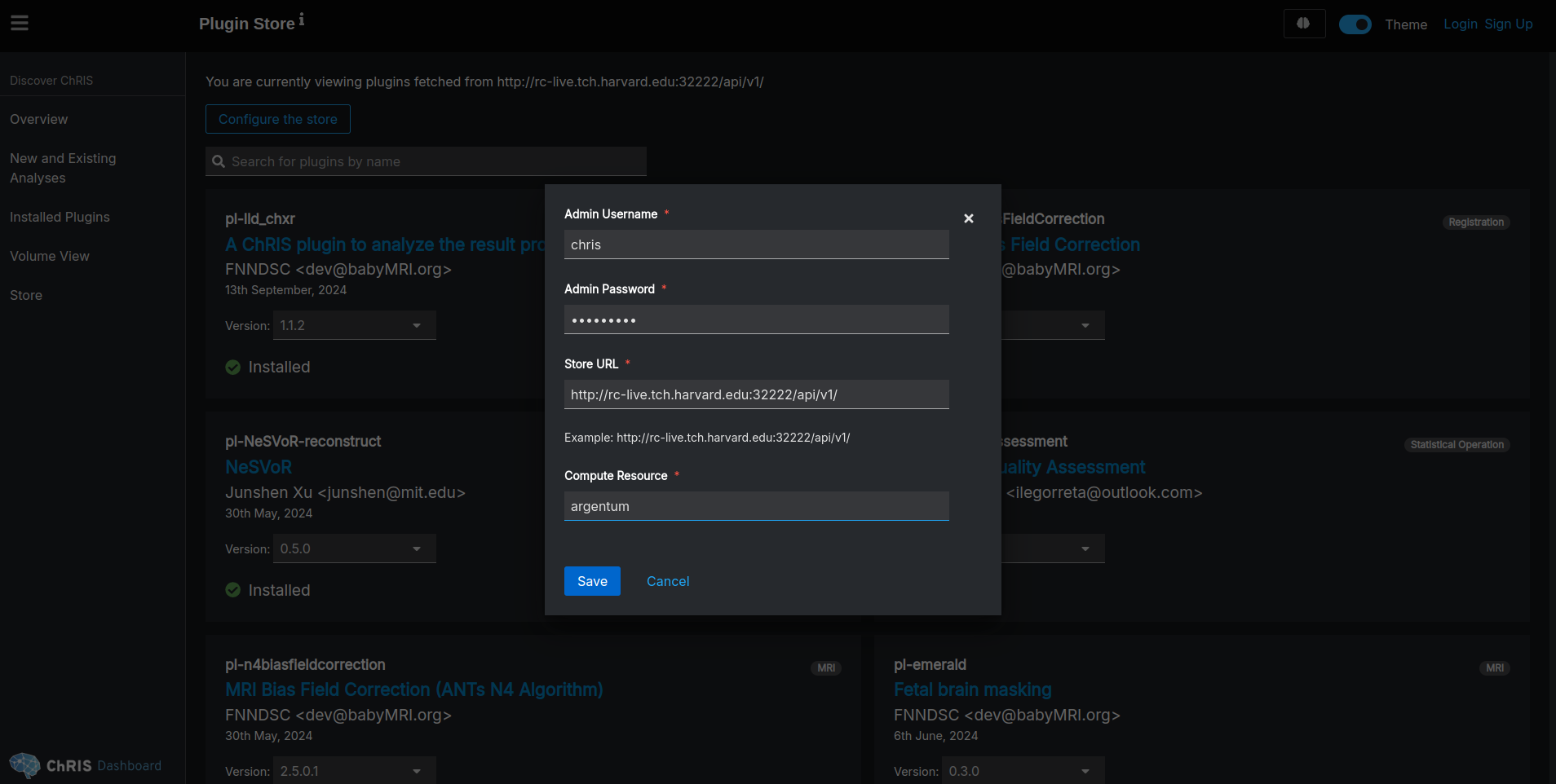 Non-Admin Config Form